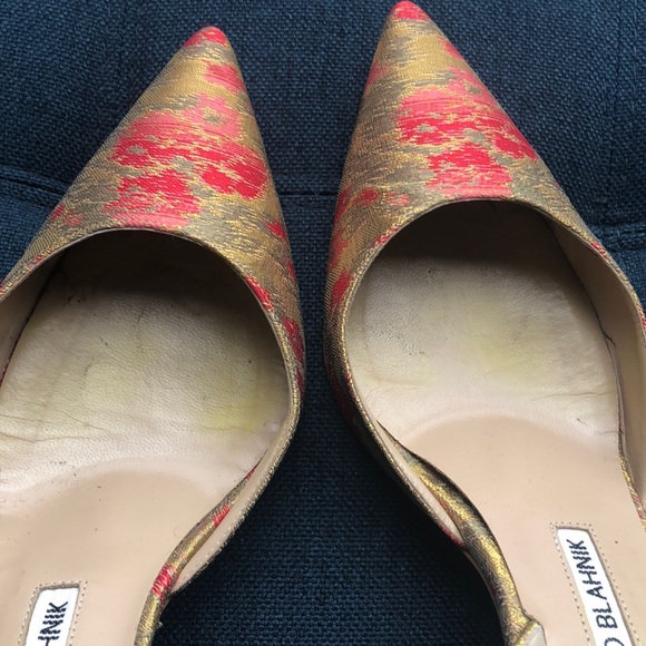 Manolo Blahnik Carolyne 70 Brocade Heels! - Picture 3 of 8